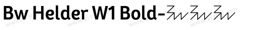 Bw Helder W1 Bold字体转换